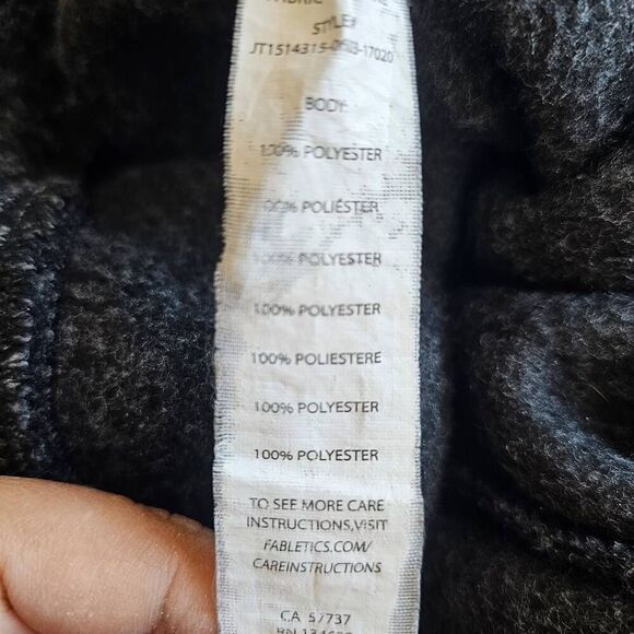 Fabletics womens XS heathered black hooded sweater tunic dress - Picture 8 of 8